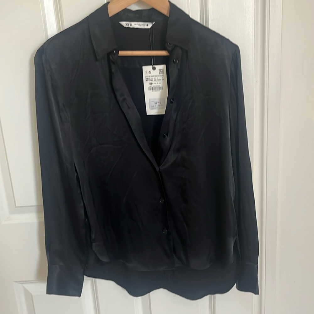 Zara satin blouse